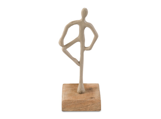 decorate objects KOOPMAN STATUE 21CM 3ASS TAUPE (F7) (131018)