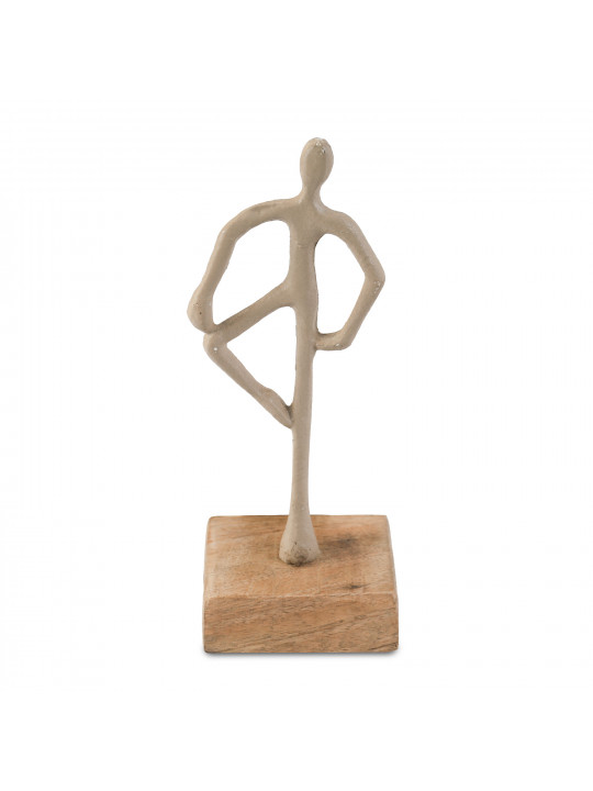 decorate objects KOOPMAN STATUE 21CM 3ASS TAUPE (F7) (131018)