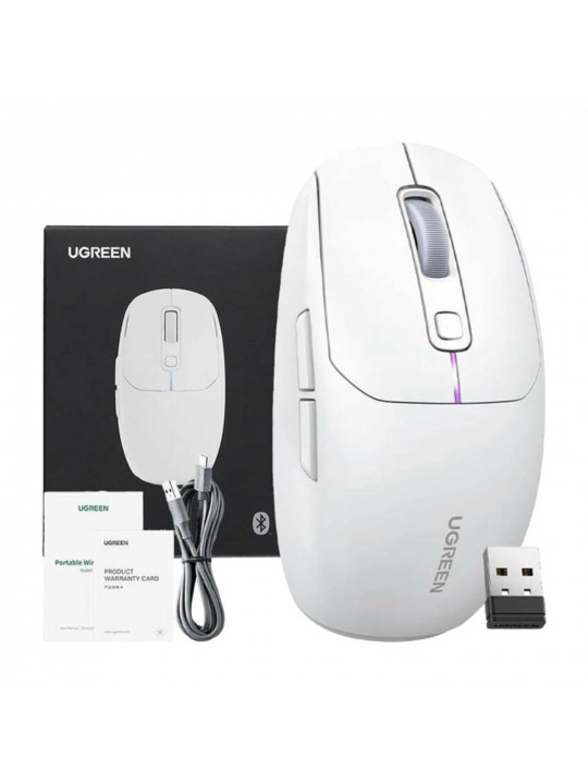 კომპიუტერული მაუსი UGREEN MU103 WL (White)