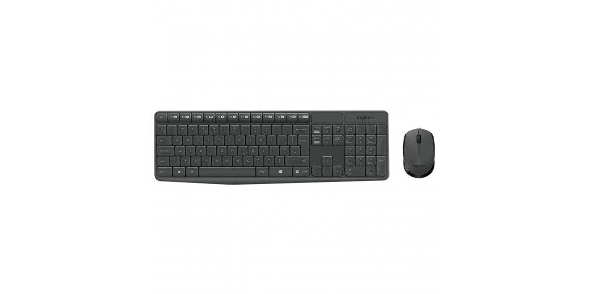 клавиатура LOGITECH MK235 WIRELESS COMBO + MOUSE (GREY)