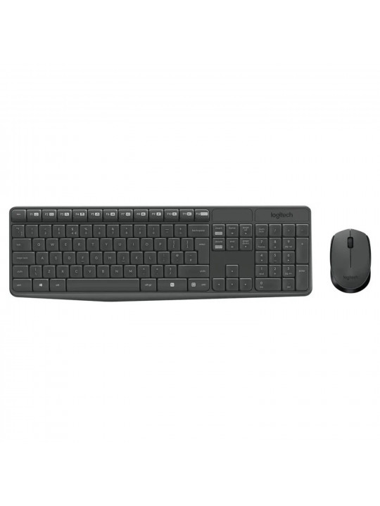 клавиатура LOGITECH MK235 WIRELESS COMBO + MOUSE (GREY)