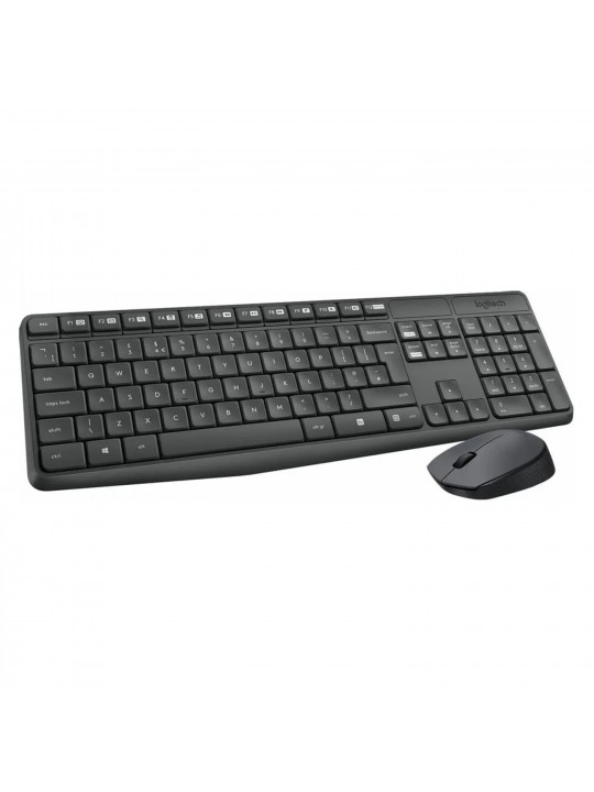 клавиатура LOGITECH MK235 WIRELESS COMBO + MOUSE (GREY)