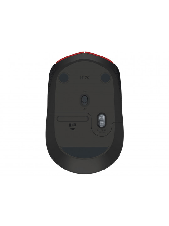 კომპიუტერული მაუსი LOGITECH M171 WIRELESS (RED)
