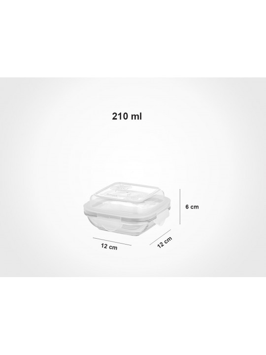 საჭმლის კონტეინერი LIMON 204935 GLASS W/LID 8PC(906189)