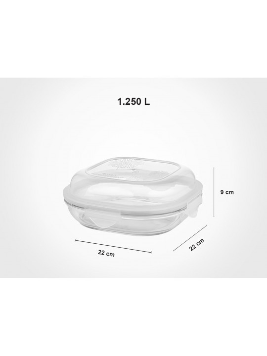 საჭმლის კონტეინერი LIMON 204935 GLASS W/LID 8PC(906189)