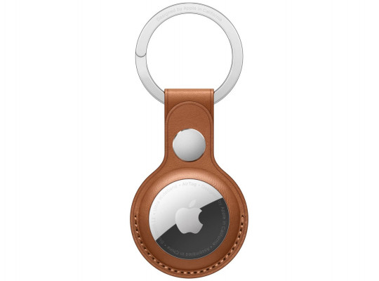 cover for smart tag APPLE AIRTAG LEATHER KEY RING SADDLE BROWN