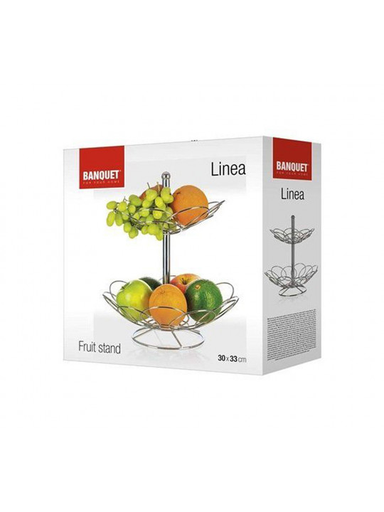 ხილის კალათა BANQUET 45201135 METAL FRUIT LINEA 30CM