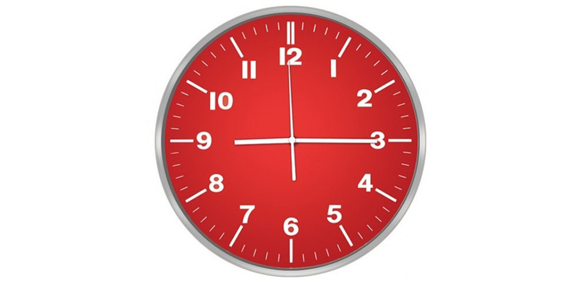 wall clock CENTEK CT-7100 RED