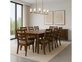 სასადილო გარნიტური HOBEL DORA 1+8 OAK PIGMENT/CH SHO599/2 (10)