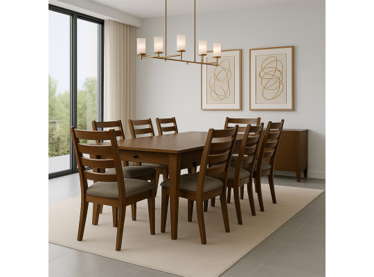 столовый гарнитур HOBEL DORA 1+8 OAK PIGMENT/CH SHO599/2 (10)