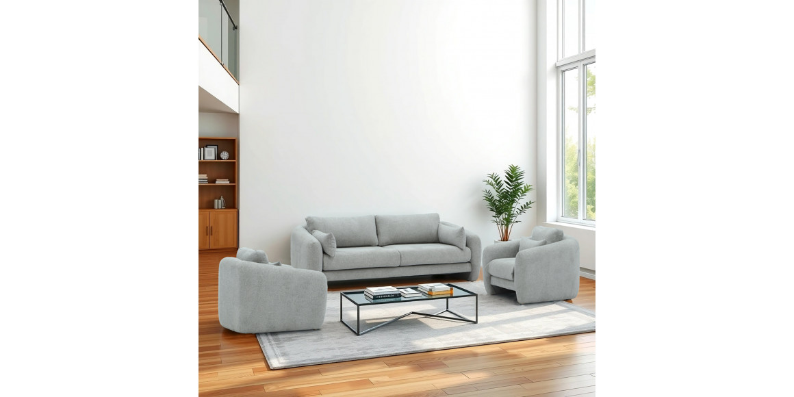 гарнитур HOBEL CHILI 3+1+1 LIGHT GREY BEATTO 1067 (3)