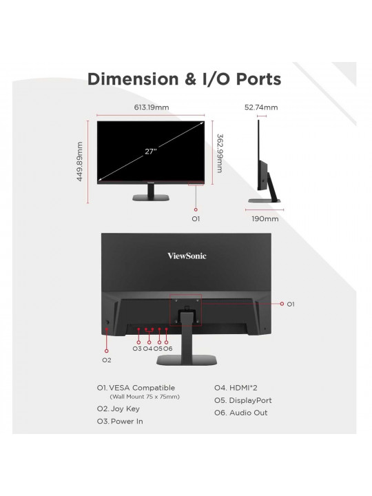 монитор VIEWSONIC VA2708-4K-HD