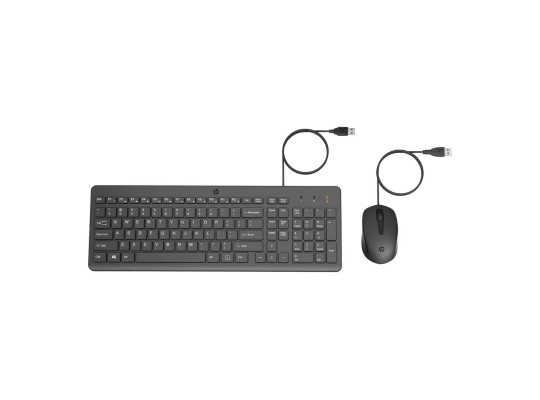 клавиатура HP 150 WIRED MOUSE AND KEYBOARD 240J7AA (BK)