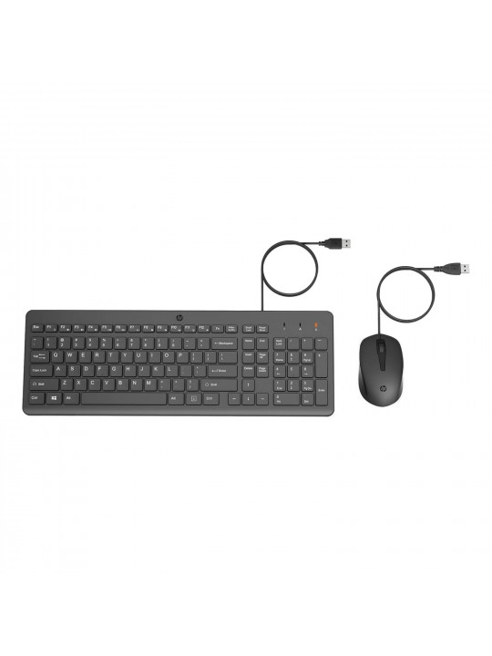 keyboard HP 150 WIRED MOUSE AND KEYBOARD 240J7AA (BK)