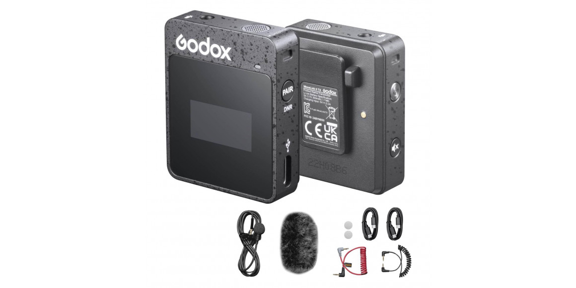 микрофоны GODOX 2.4GHZ WIRELESS MICROPHONE SYSTEM MOVELINK II M1 (BK)