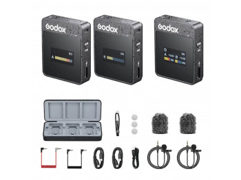 microphone GODOX 2.4GHZ WIRELESS MICROPHONE SYSTEM MOVELINK II M2 (BK)