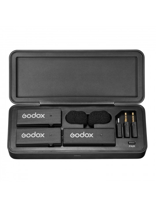 microphone GODOX 2.4GHZ WIRELESS MICROPHONE SYSTEM MOVELINK MINI UC KIT2 (BK)