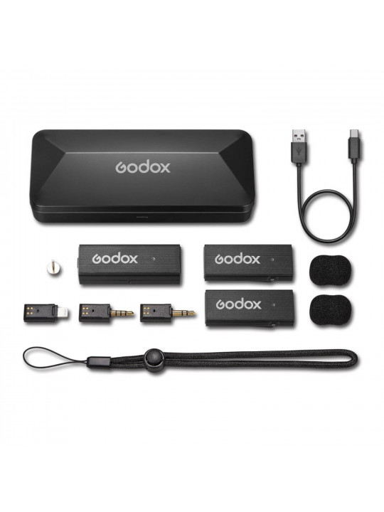 მიკროფონი GODOX 2.4GHZ WIRELESS MICROPHONE SYSTEM MOVELINK MINI LT KIT 2 (BK)