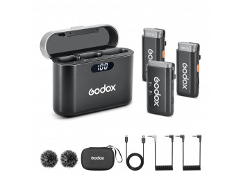 microphone GODOX 2.4GHZ WIRELESS MICROPHONE SYSTEM WEC KIT2 (BK)