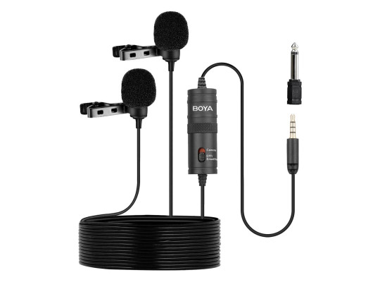 microphone BOYA BY-M1DM DUAL OMNI-DIRECTIONAL LAVALIER (BK)