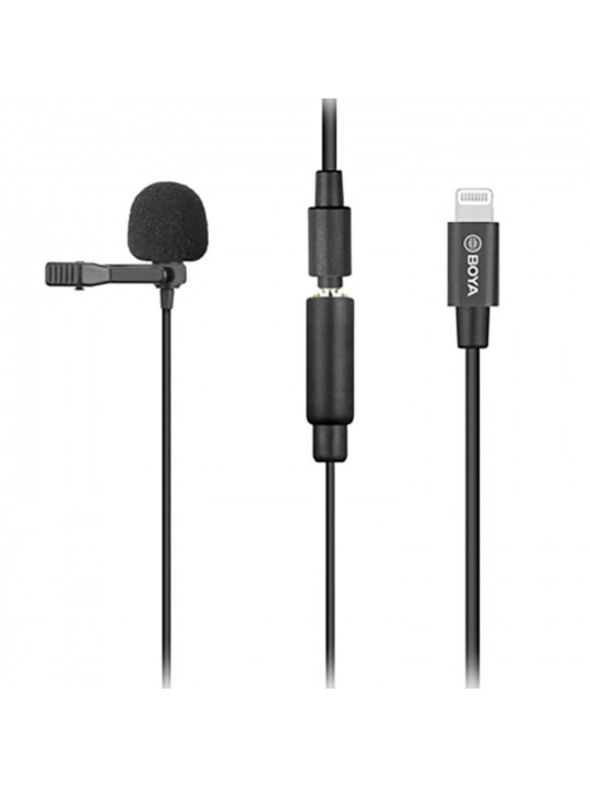 microphone BOYA BY-M2 CLIP-ON LAVALIER FOR IOS DEVICES (BK)