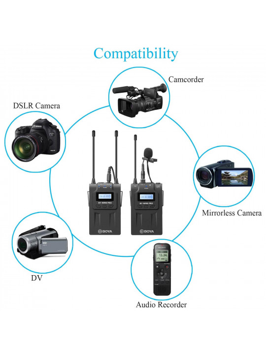 microphone BOYA BY-WM8 PRO-K1 UHF WIRELESS (BK)