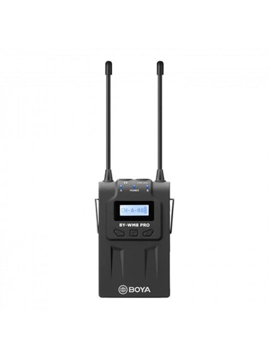 микрофоны BOYA BY-WM8 PRO-K2 DUAL CHANNEL UHF WIRELESS (BK)