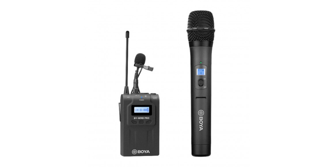 microphone BOYA BY-WM8 PRO-K3 CAMERA-MOUNT WIRELESS HANDHELD MICROPHONE SYSTEM (BK)