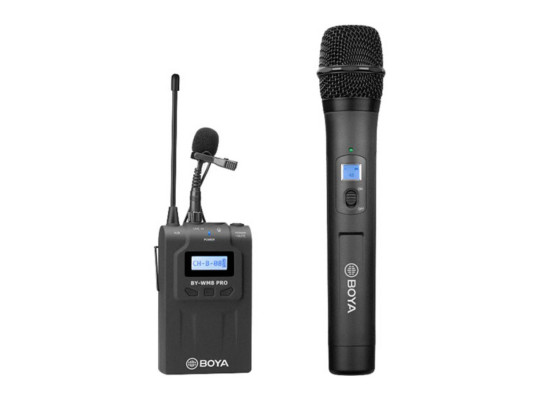 microphone BOYA BY-WM8 PRO-K3 CAMERA-MOUNT WIRELESS HANDHELD MICROPHONE SYSTEM (BK)