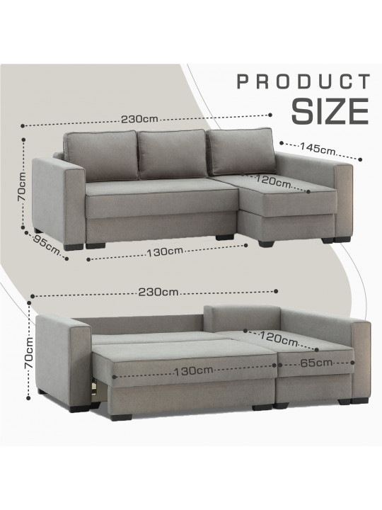 დივანი HOBEL CORNER LIZA PLUS CAPPUCCINO SCANDI 19 R (5)