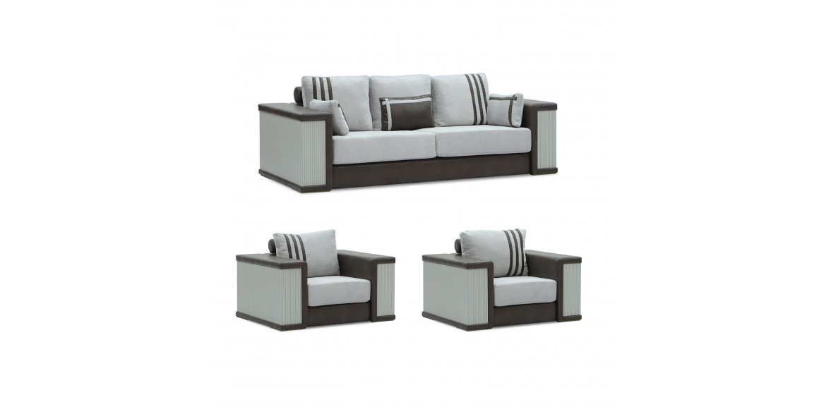 sofa set HOBEL FANDI 3+1+1 GREY PHANTOM 13/ LIGHT GREY BONCUK 18 (3)