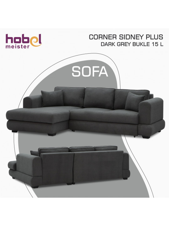 диван HOBEL CORNER SIDNEY PLUS DARK GREY BUKLE 15 L (3)