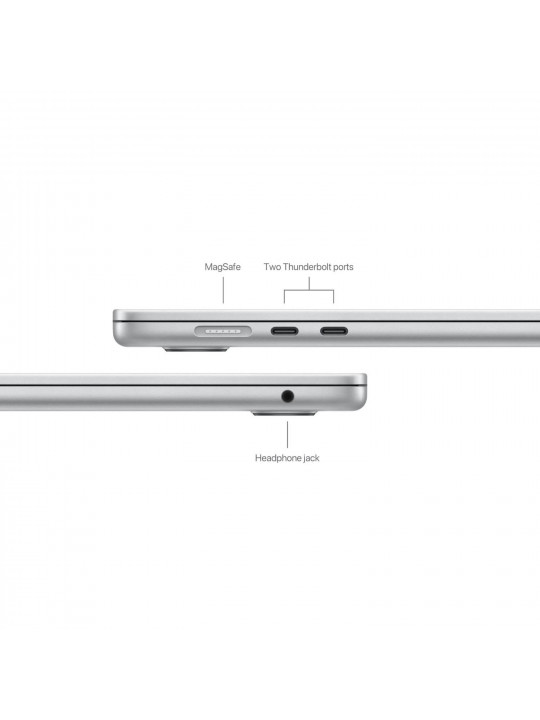 notebook APPLE MACBOOK AIR 15-INCH SILVER MODEL A3114 M3 CHIP WITH 8C CPU 10C GPU 8GB RAM 256GB SSD