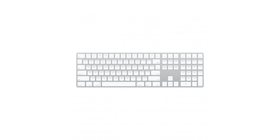 კლავიატურა APPLE MAGIC KEYBOARD WITH NUMERIC KEYPAD WIRELESS RECHARGABLE SILVER MQO52LL/A (SILVER)