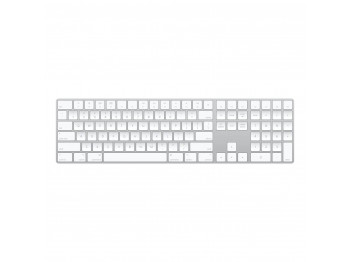 კლავიატურა APPLE MAGIC KEYBOARD WITH NUMERIC KEYPAD WIRELESS RECHARGABLE SILVER MQO52LL/A (SILVER)