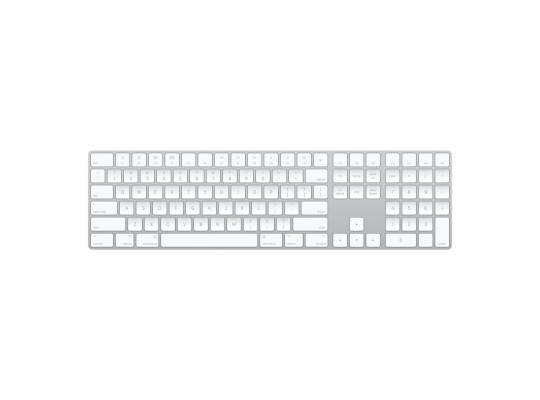 კლავიატურა APPLE MAGIC KEYBOARD WITH NUMERIC KEYPAD WIRELESS RECHARGABLE SILVER MQO52LL/A (SILVER)