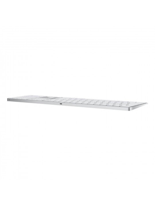 клавиатура APPLE MAGIC KEYBOARD WITH NUMERIC KEYPAD WIRELESS RECHARGABLE SILVER MQO52LL/A (SILVER)