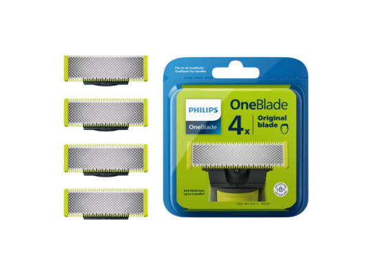 თმის საკრეჭი და ტრიმერი PHILIPS ONEBLADEC REPLACEMENT BLADE 4 PACK QP240/50 (SILVER)