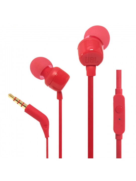 ყურსასმენები JBL T110 EARPHONE IN EAR (RD)