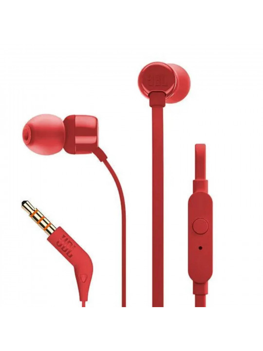 ყურსასმენები JBL T110 EARPHONE IN EAR (RD)