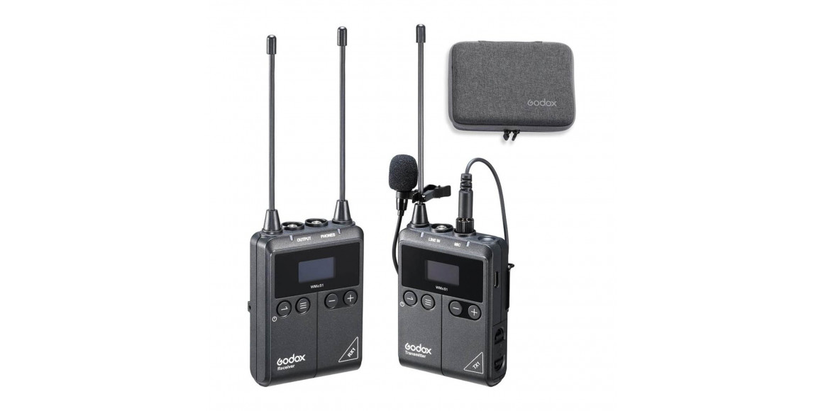 микрофоны GODOX UHF WIRELESS MICROPHONE SYSTEM WMICS1 KIT 1 (BK)