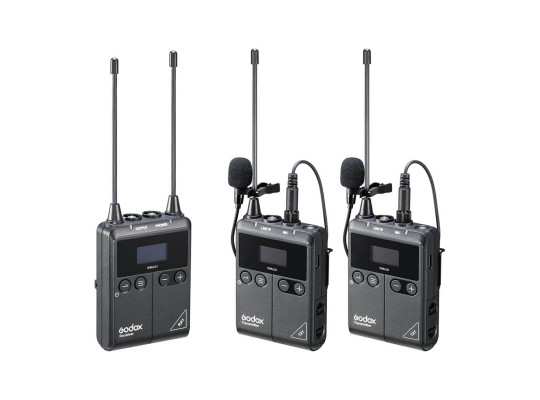 მიკროფონი GODOX UHF WIRELESS MICROPHONE SYSTEM WMICS1 KIT 2 (BK)