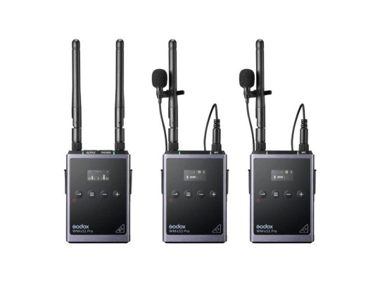 microphone GODOX UHF WIRELESS MICROPHONE SYSTEM WMICS1 PRO KIT2 (BK)