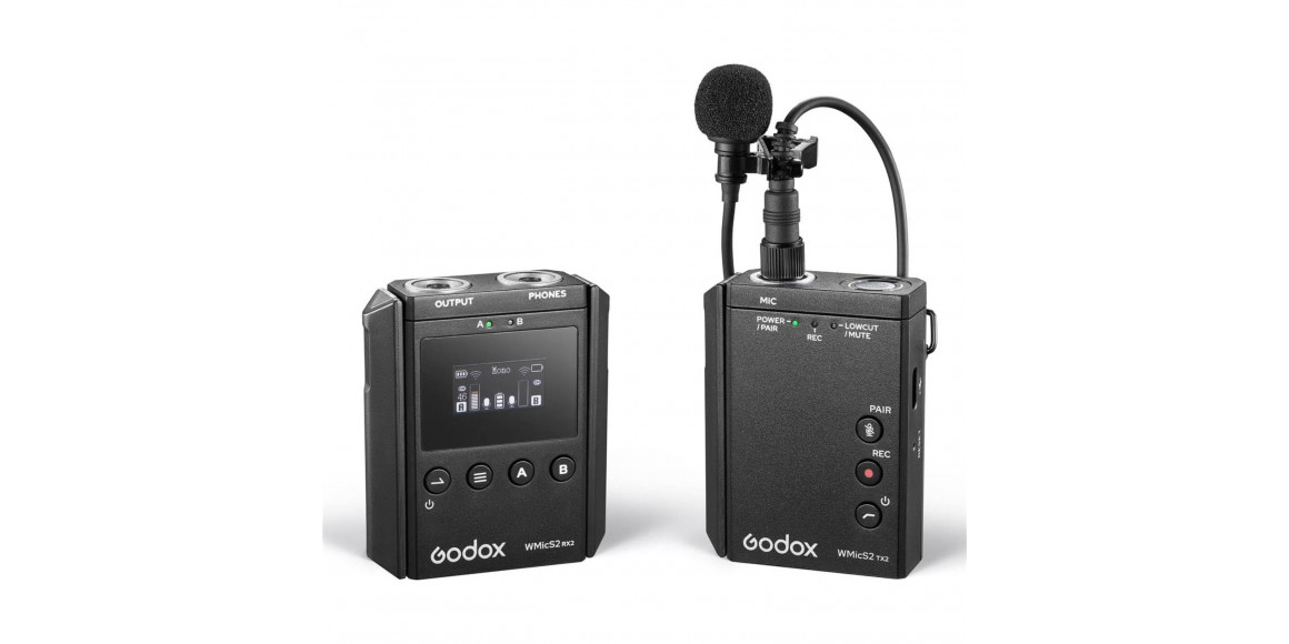 микрофоны GODOX UHF WIRELESS MICROPHONE SYSTEM WMICS2 KIT 1 (BK)