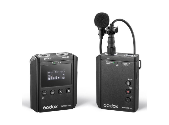 მიკროფონი GODOX UHF WIRELESS MICROPHONE SYSTEM WMICS2 KIT 1 (BK)