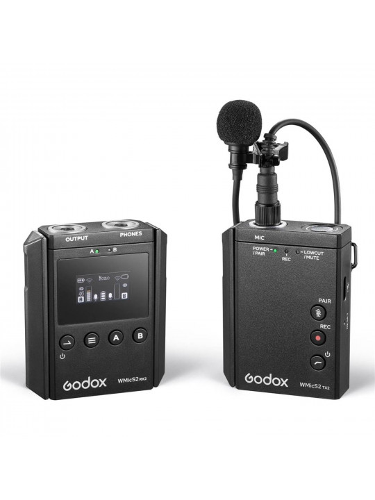 microphone GODOX UHF WIRELESS MICROPHONE SYSTEM WMICS2 KIT 1 (BK)