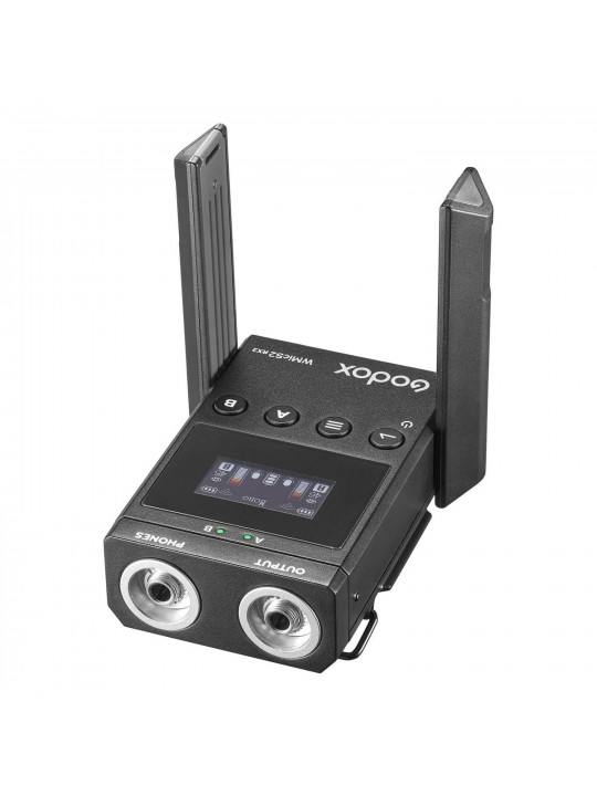 მიკროფონი GODOX UHF WIRELESS MICROPHONE SYSTEM WMICS2 KIT 2 (BK)