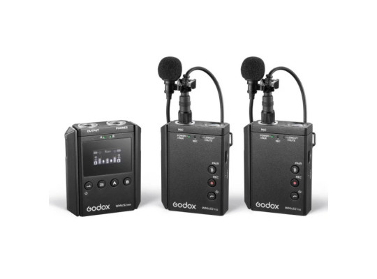 микрофоны GODOX UHF WIRELESS MICROPHONE SYSTEM WMICS2 KIT 2 (BK)