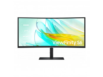 მონიტორი SAMSUNG VIEWFINITY S6 LS34C650VAIXCI 34 WQHD 3440X1440