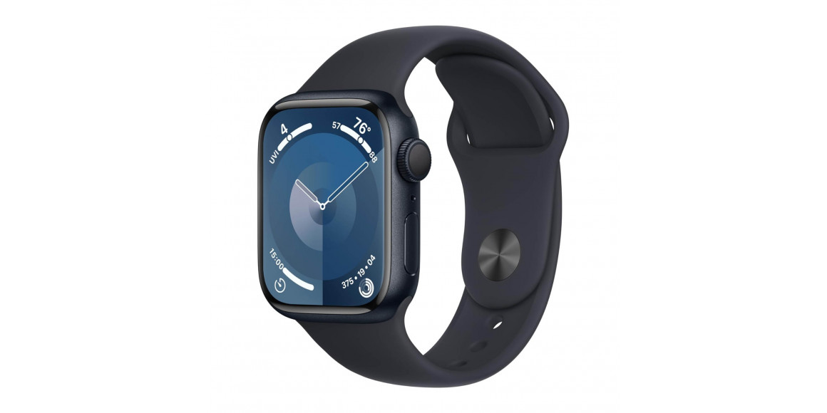 სმარტ საათი APPLE WATCH SERIES 9 GPS 41MM MIDNIGHT ALUMINUM CASE WITH MIDNIGHT SPORT BAND MR8X3 M/L (MIDNIGHT)